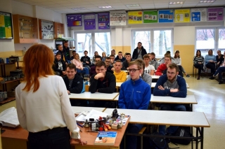 Spotkanie uczniów klas IV technikum z przedstawicielkami ZUS nt. ubezpieczeń, emerytury oraz poznania swoich praw i obowiązków w przyszłej pracy 2019