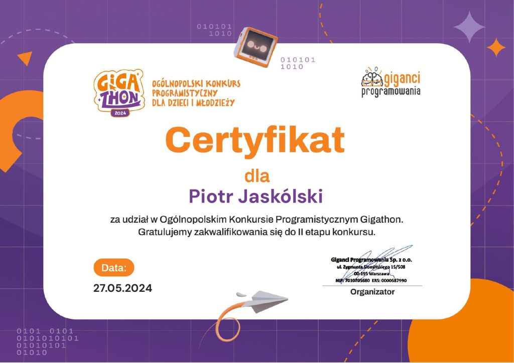 Gigathon II etap PJaskolski