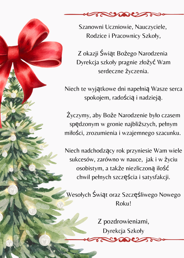 życzenia Boże Narodzenie 2024