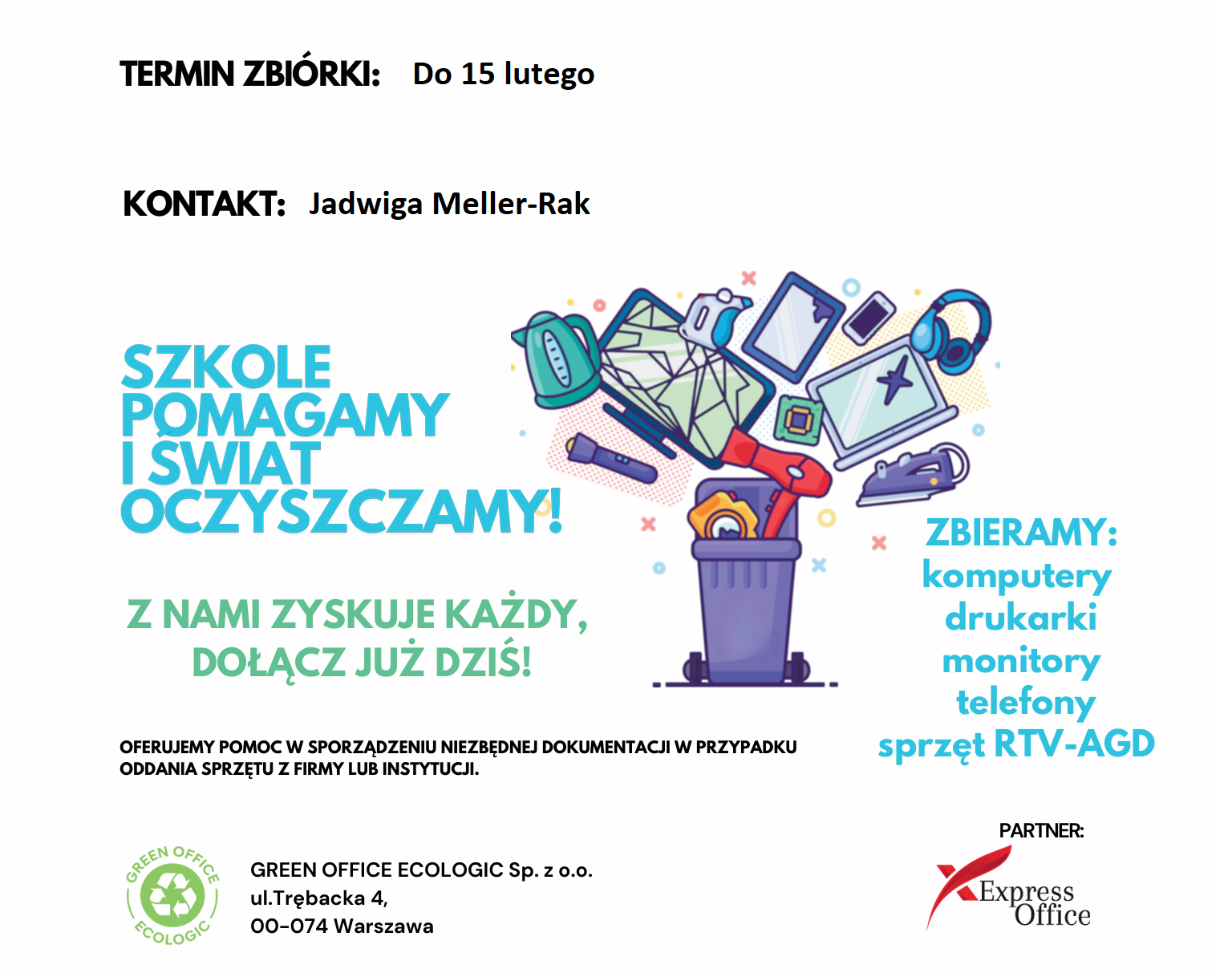 WSZYSTKIE DZIECI ZBIERAJĄ ELEKTROŚMIECI